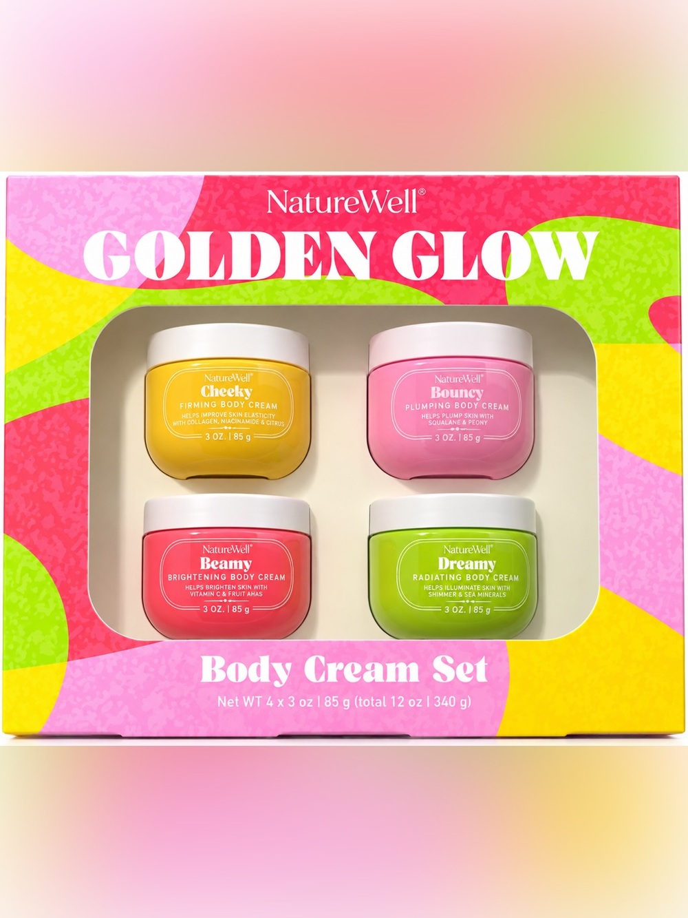 NatureWell Golden Glow Body Cream Set – 4 Piece – NEW